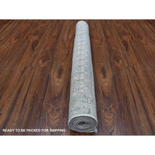 Load image into Gallery viewer, 3&#39;9&quot;x6&#39; Hand-Knotted Ivory Kashkuli Gabbeh Nomadic Design Pure Wool Oriental Rug FWR402300