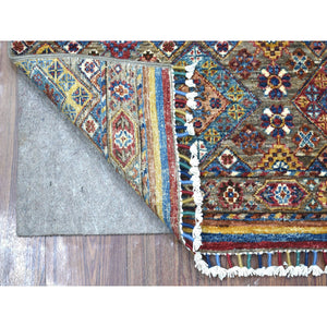 3'5"x4'10" All New Hand Knotted Pure Velvety Wool In A Colorful Palette Super Kazak Khorjin Oriental Rug FWR405240
