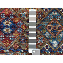 Load image into Gallery viewer, 3&#39;5&quot;x4&#39;10&quot; All New Hand Knotted Pure Velvety Wool In A Colorful Palette Super Kazak Khorjin Oriental Rug FWR405240