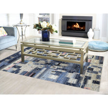 Load image into Gallery viewer, 5&#39;10&quot;x9&#39;2&quot; Mix Of Gray, Beige And Blue Extremely Durable Kashkuli Gabbeh Hand Knotted Afghan Wool Oriental Rug FWR405408