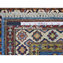 Load image into Gallery viewer, 2&#39;x2&#39;10&quot; Super Kazak Blue Hand Knotted Soft Wool In A Colorful Palette Oriental Rug FWR405738