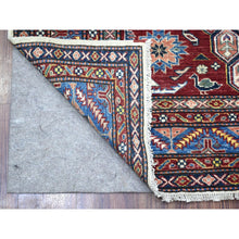 Load image into Gallery viewer, 5&#39;x6&#39;5&quot; Ivory Hand Knotted Soft Velvety Wool Super Kazak In A Colorful Palette Oriental Rug FWR405768