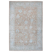 Load image into Gallery viewer, 12&#39;1&quot;x18&#39; Oversize Almond Brown Angora Oushak Extremely Durable Organic Wool Hand Knotted Oriental Rug FWR406008