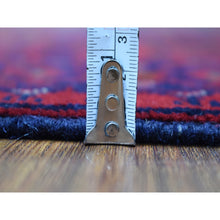 Load image into Gallery viewer, 3&#39;3&quot;x5&#39; Saturated Red Afghan Khamyab with Double Medallion Design Hand Knotted Denser Weave with Shiny Wool Oriental Rug FWR407208