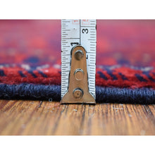 Load image into Gallery viewer, 5&#39;8&quot;x7&#39;7&quot; Afghan Khamyab Deep and Saturated Red with Geometric Design Hand Knotted Denser Weave with Shiny Wool Oriental Rug FWR407712