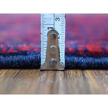Load image into Gallery viewer, 3&#39;3&quot;x5&#39; Tribal and Geometric Design Denser Weave with Shiny Wool Deep and Saturated Red Afghan Khamyab Hand Knotted Oriental Rug FWR407766