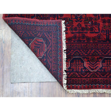 Load image into Gallery viewer, 5&#39;5&quot;x8&#39;7&quot; Afghan Khamyab All Over Design Denser Weave with Shiny Wool Deep and Saturated Red Hand Knotted Oriental Rug FWR407796