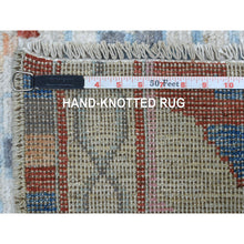 Load image into Gallery viewer, 8&#39;2&quot;x9&#39;8&quot; Beige Hand Knotted with Geometric Design Organic Wool Shabby Chic Moroccan Berber Oriental Rug FWR408066