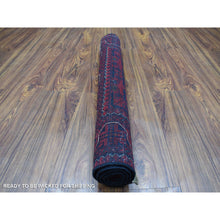 Load image into Gallery viewer, 2&#39;9&quot;x3&#39;10&quot; Rich Red Afghan Khamyab Natural Dyes Hand Knotted Denser Weave with Shiny Wool Oriental Rug FWR408450