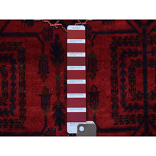 Load image into Gallery viewer, 3&#39;4&quot;x5&#39;1&quot; Deep and Saturated Red Afghan Khamyab with Vegetable Dyes Hand Knotted Denser Weave with Shiny Wool Oriental Rug FWR408540