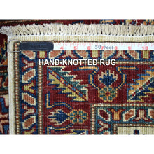 Load image into Gallery viewer, 2&#39;x2&#39;10&quot; Tribal Design Super Kazak Hand Knotted Ivory Pure Wool Oriental Mat Rug FWR408624