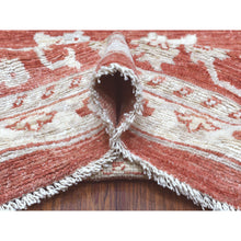 Load image into Gallery viewer, 11&#39;9&quot;x14&#39;9&quot; Angora Oushak with Floral All Over Design Hand Knotted Brick Red Soft Afghan Wool Oriental Oversized Rug FWR408870