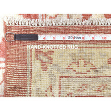 Load image into Gallery viewer, 11&#39;9&quot;x14&#39;9&quot; Angora Oushak with Floral All Over Design Hand Knotted Brick Red Soft Afghan Wool Oriental Oversized Rug FWR408870