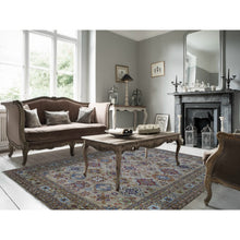 Load image into Gallery viewer, 9&#39;x11&#39;9&quot; Hand Knotted Beige Super Kazak with Geometric Design Extra Soft Wool Oriental Rug FWR408924