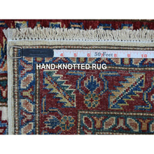 Load image into Gallery viewer, 2&#39;x2&#39;10&quot; Ivory Super Kazak Tribal and Floral Design Extra Soft Wool Hand Knotted Mat Oriental Rug FWR409212