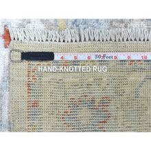 Load image into Gallery viewer, 4&#39;x6&#39; Organic Wool Ivory Angora Oushak with Soft Colors Hand Knotted Oriental Rug FWR410226