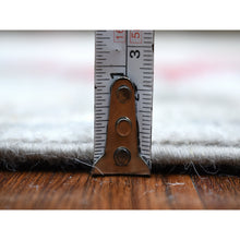 Load image into Gallery viewer, 3&#39;x13&#39;5&quot; Extra Soft Wool Gray Angora Oushak with Pop of Red and Yellow Hand Knotted Oriental Wide Runner Rug FWR410376