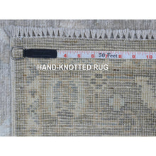 Load image into Gallery viewer, 2&#39;9&quot;x16&#39; Gray Hand Knotted Angora Oushak with All Over Design Soft Afghan Wool Oriental XL Runner Rug FWR410442