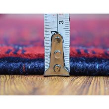 Load image into Gallery viewer, 4&#39;2&quot;x6&#39;6&quot; Deep and Saturated Red Afghan Khamyab with Geometric Design Denser Weave with Shiny Wool Hand Knotted Oriental Rug FWR411336