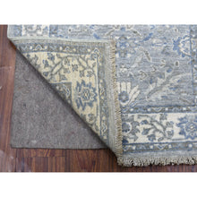 Load image into Gallery viewer, 2&#39;6&quot;x9&#39;9&quot; Hand Knotted Gray Afghan Peshawar with All Over Heriz Design Extra Soft Wool Oriental Runner Rug FWR411576