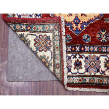 Load image into Gallery viewer, 2&#39;10&quot;x23&#39; Hand Knotted Rich Red Super Kazak with Tribal Medallions Afghan Wool XL Runner Oriental Rug FWR411852