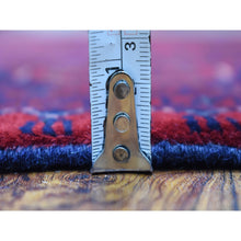 Load image into Gallery viewer, 4&#39;2&quot;x6&#39;7&quot; Deep and Saturated Red Hand Knotted Vegetable Dyes Afghan Khamyab Denser Weave with Shiny Wool Oriental Rug FWR411900