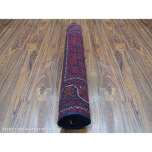 Load image into Gallery viewer, 2&#39;8&quot;x4&#39; Saturated Red Hand Knotted Afghan Khamyab Denser Weave with Shiny Wool Oriental Rug FWR411924