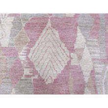 Load image into Gallery viewer, 8&#39;10&quot;x11&#39;9&quot; Blush Pink Moroccan Berber with Arts and Crafts Hand Knotted Soft Natural Wool Oriental Rug FWR412494