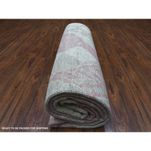 Load image into Gallery viewer, 8&#39;10&quot;x11&#39;9&quot; Blush Pink Moroccan Berber with Arts and Crafts Hand Knotted Soft Natural Wool Oriental Rug FWR412494