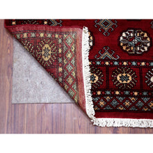 Load image into Gallery viewer, 3&#39;x4&#39;10&quot; Rich Red Mori Bokara Hand Knotted Silky Wool Oriental Rug FWR412710