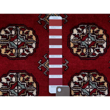 Load image into Gallery viewer, 3&#39;x4&#39;10&quot; Rich Red Mori Bokara Hand Knotted Silky Wool Oriental Rug FWR412710