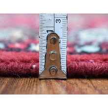 Load image into Gallery viewer, 3&#39;x4&#39;10&quot; Rich Red Mori Bokara Hand Knotted Silky Wool Oriental Rug FWR412710
