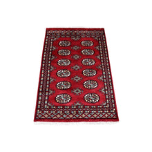 Load image into Gallery viewer, 2&#39;6&quot;x3&#39;9&quot; Rich Red Denser Weave 250 KPSI Hand Knotted Pure Afghan Wool Hand Knotted Oriental Rug FWR412734