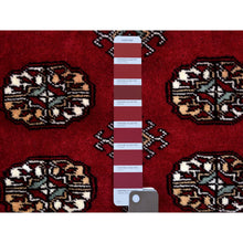 Load image into Gallery viewer, 2&#39;6&quot;x3&#39;9&quot; Rich Red Denser Weave 250 KPSI Hand Knotted Pure Afghan Wool Hand Knotted Oriental Rug FWR412734