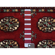 Load image into Gallery viewer, 2&#39;6&quot;x3&#39;10&quot; Hand Knotted Rich Red Mori Bokara Silky Wool Oriental Rug FWR412740