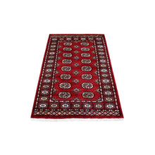 Load image into Gallery viewer, 3&#39;x5&#39;1&quot; Hand Knotted Extremely Durable Wool Deep and Rich Red Mori Bokara Oriental Rug FWR412776