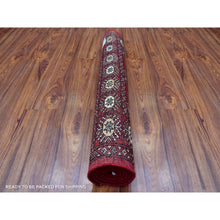 Load image into Gallery viewer, 3&#39;x4&#39;5&quot; Deep and Rich Red Mori Bokara Pure Wool Hand Knotted Oriental Rug FWR412788