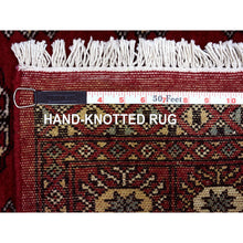 Load image into Gallery viewer, 3&#39;x4&#39;5&quot; Deep and Rich Red Mori Bokara Pure Wool Hand Knotted Oriental Rug FWR412788