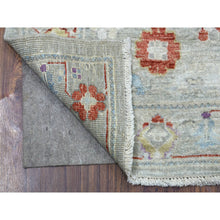 Load image into Gallery viewer, 2&#39;9&quot;x9&#39;6&quot; Angora Oushak Soft Pliable Wool Hand Knotted Gray with Soft Colors Oriental Runner Rug FWR413646