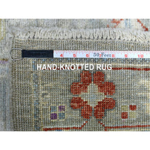 Load image into Gallery viewer, 2&#39;9&quot;x9&#39;6&quot; Angora Oushak Soft Pliable Wool Hand Knotted Gray with Soft Colors Oriental Runner Rug FWR413646