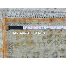 Load image into Gallery viewer, 2&#39;8&quot;x10&#39; Sunrise Orange Angora Oushak with Willow and Cypress Tree Design Organic Wool Hand Knotted Oriental Runner Rug FWR414708