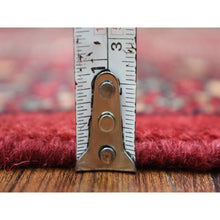 Load image into Gallery viewer, 2&#39;7&quot;x4&#39;4&quot; Deep Red Extra Soft Wool Hand Knotted Mori Bokara with Geometric Medallions Design Oriental Rug FWR415236