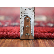 Load image into Gallery viewer, 3&#39;x4&#39;10&quot; Organic Wool Hand Knotted Mori Bokara with Geometric Medallions Design Deep Red Oriental Rug FWR415362
