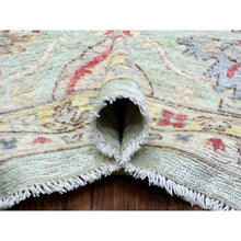 Load image into Gallery viewer, 11&#39;9&quot;x17&#39;3&quot; Angora Oushak with Colorful Motifs Soft Wool Hand Knotted Soft Green Oriental Oversized Rug FWR416238