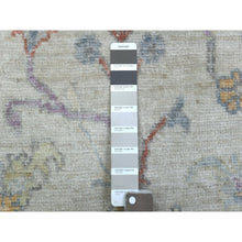 Load image into Gallery viewer, 3&#39;x15&#39;10&quot; Extra Soft Wool Hand Knotted Gray Angora Oushak with All Over Flower Design Oriental XL Runner Rug FWR416274