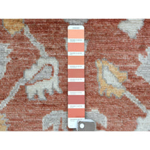 Load image into Gallery viewer, 2&#39;8&quot;x12&#39; Extra Soft Wool Hand Knotted Soft Orange Angora Oushak with Flowing and Open Design Oriental Runner Rug FWR416346