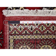 Load image into Gallery viewer, 3&#39;x5&#39;1&quot; Rich Red Pure Wool Hand Knotted Mori Bokara with Geometric Medallions Design Oriental Rug FWR416598