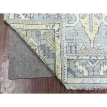Load image into Gallery viewer, 4&#39;1&quot;x9&#39;9&quot; Organic Wool Hand Knotted Gray Anatolian Village Inspired with Large Medallions Design Oriental Wide Runner Rug FWR417018