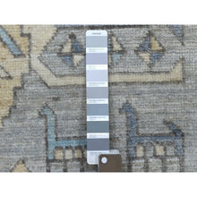 Load image into Gallery viewer, 4&#39;1&quot;x9&#39;9&quot; Organic Wool Hand Knotted Gray Anatolian Village Inspired with Large Medallions Design Oriental Wide Runner Rug FWR417018