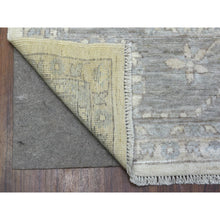 Load image into Gallery viewer, 8&#39;x9&#39;10&quot; Ivory Angora Oushak with Leaf Design Hand Knotted Soft and Supple Wool Oriental Rug FWR417804